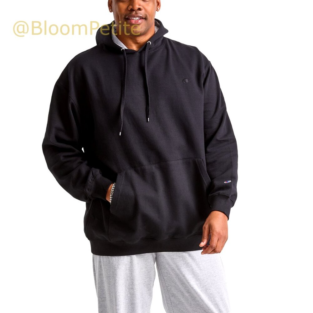 Midweight Fleece Hoodie with Kangaroo Pocket and Ribbed Cuffs